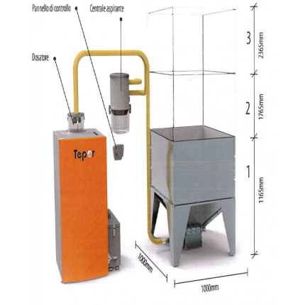 reserve a granules pour chargement pneumatique 1130